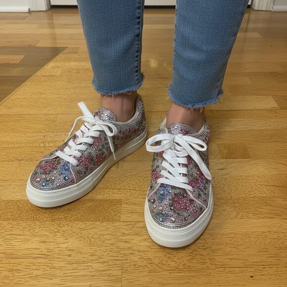 Betsey Johnson SB-Sidny Rhinestone Platform Sneakers Women’s Size 7.5M - Picture 7 of 7